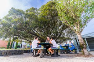 Outdoor learning with teacher